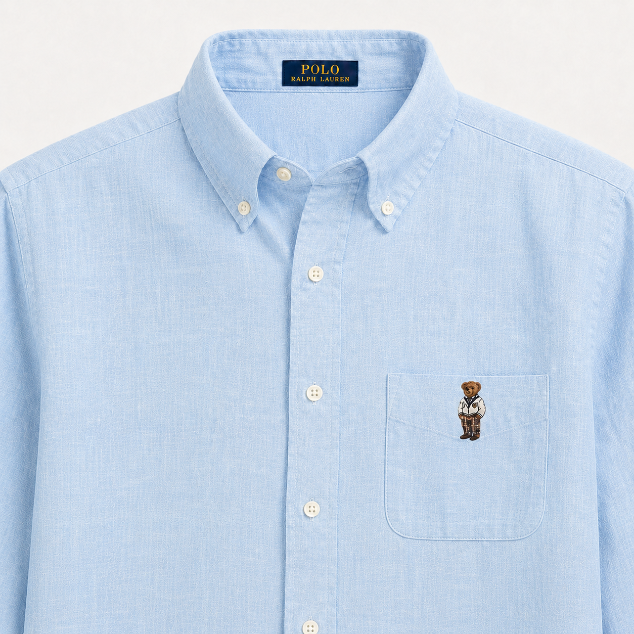 RL Ice Blue LInen Shirt