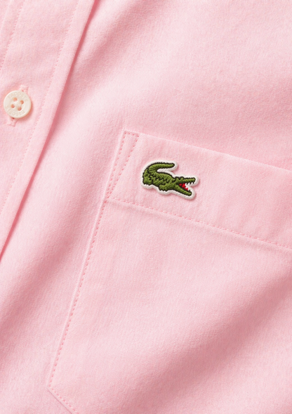 L Men Pink Regular Fit Gingham Poplin Shirt