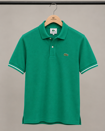 L Men Green Polos T-Shirt