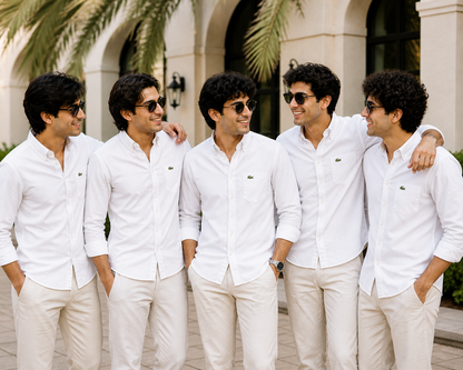 L Premium Classic White Full Sleeve Shirt