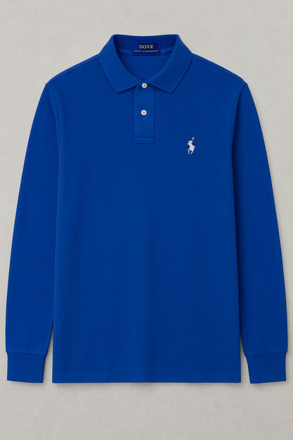 RL Collar Full Sleeve T-shirt BLUE