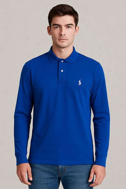 RL Collar Full Sleeve T-shirt BLUE