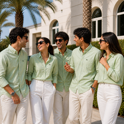 L Mint Green Premium Full Sleeve Shirt
