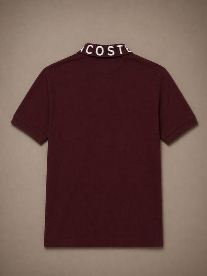 L Men Maroon Movement Jacquard Collar