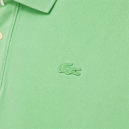 L Men Green Regular Fit Paris Stretch Pique Shirt