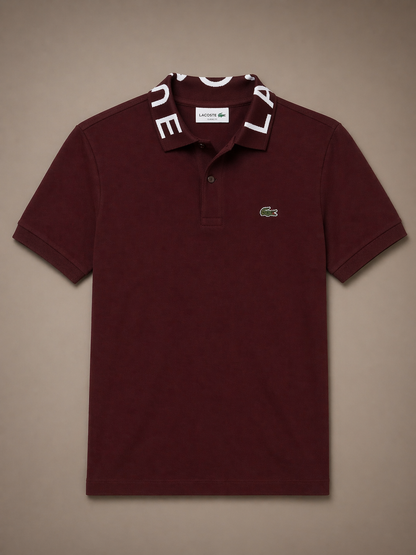 L Men Maroon Movement Jacquard Collar