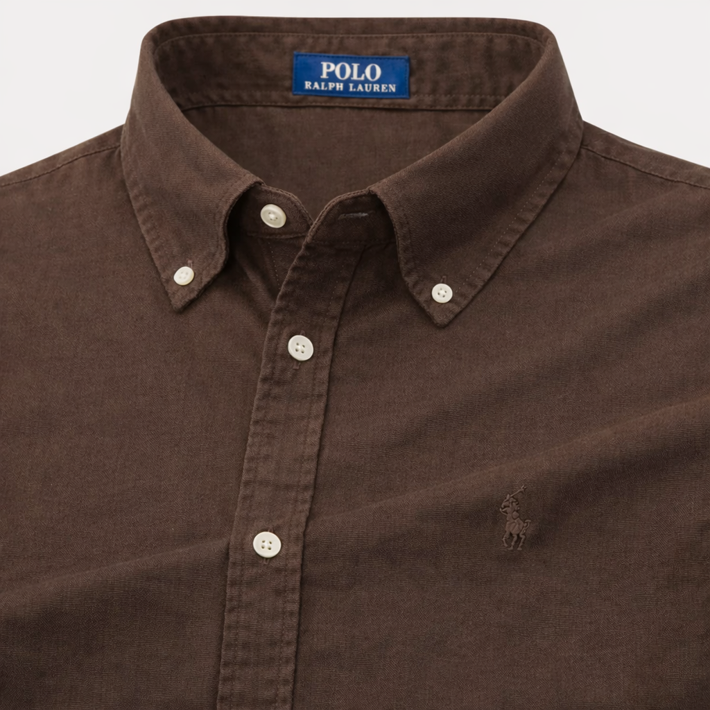 Oxford Brown Shirt Navy Blue