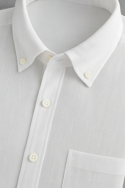 Men's Premium Line White Cotton Linen Shirt Full Sleeves (Pack Of 4)