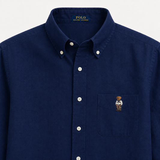 RL Teddy Navy Blue Linen Shirt