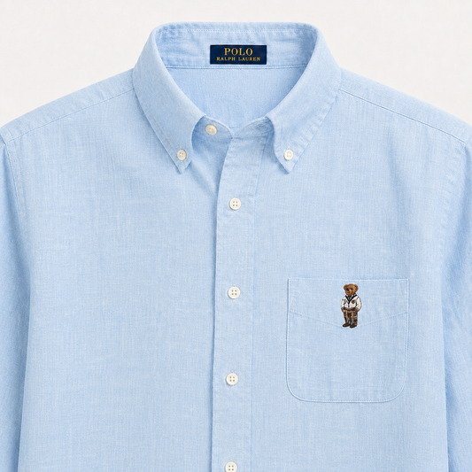 RL Ice Blue LInen Shirt