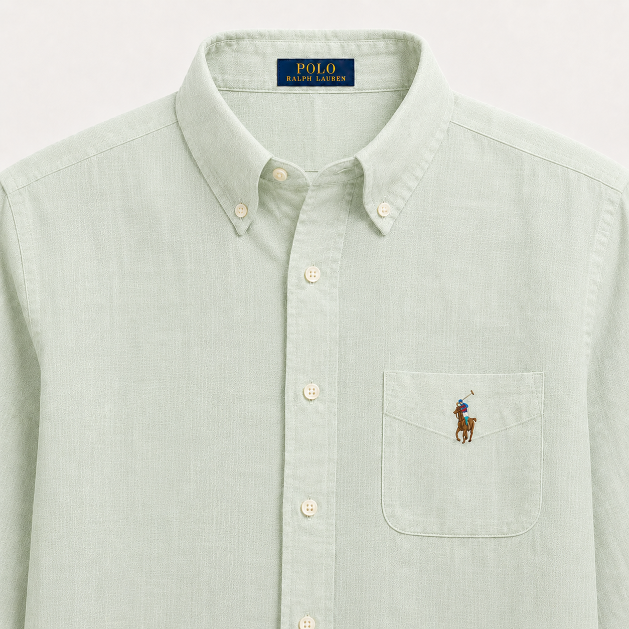 RL Poplin Aqua Green Shirt