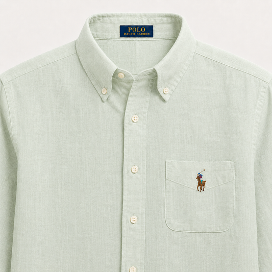 RL Poplin Aqua Green Shirt