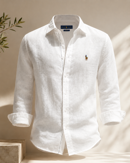 RL Premium Linen White Shirt