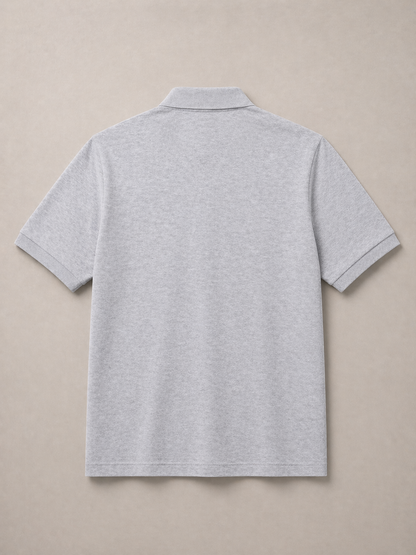 L Men Grey Polos T-Shirt