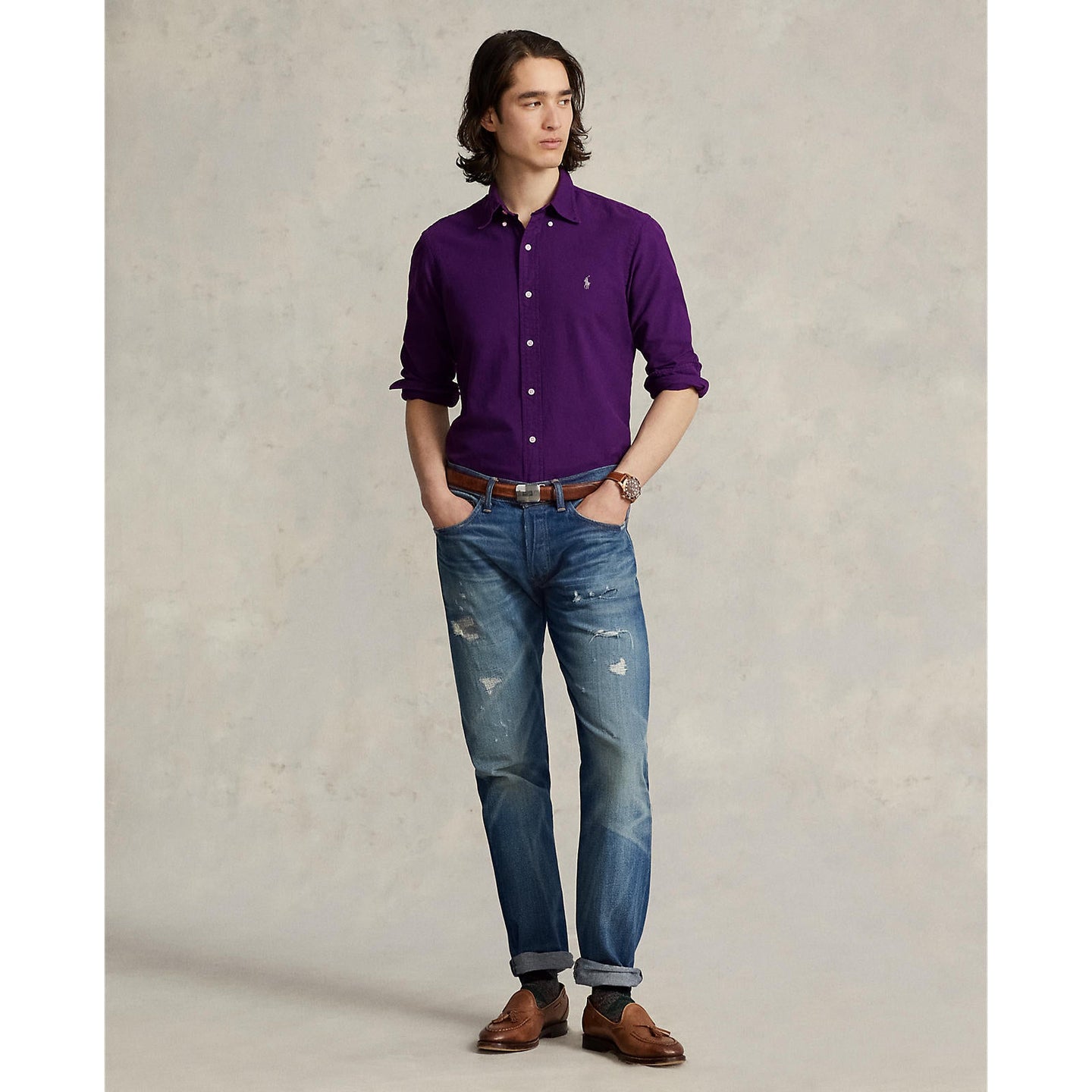 RL Purple Oxford Shirt