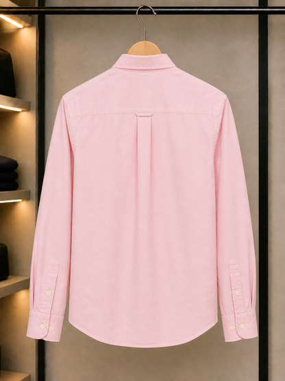 L Premium Classic Baby Pink Full Sleeve Shirt