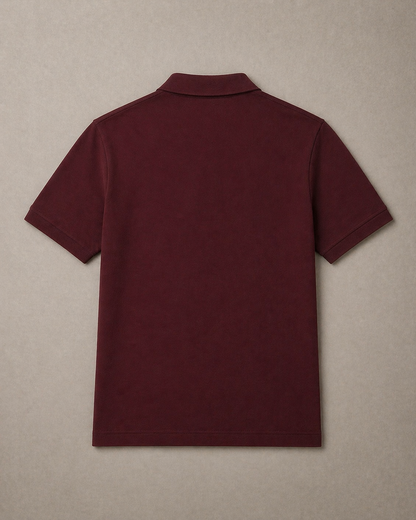 L Men Maroon Regular Fit Lacoste Movement Pique Polo Shirt