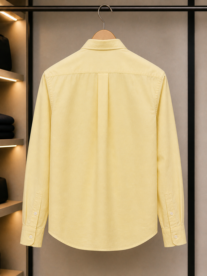 L Premium Classic light yellow Full Sleeve ShirtL=