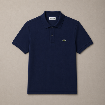 L Men Navy Regular Fit Cotton Pima Shirt