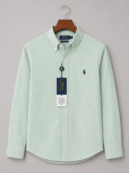 RL Classic Striped Mint Green Shirt
