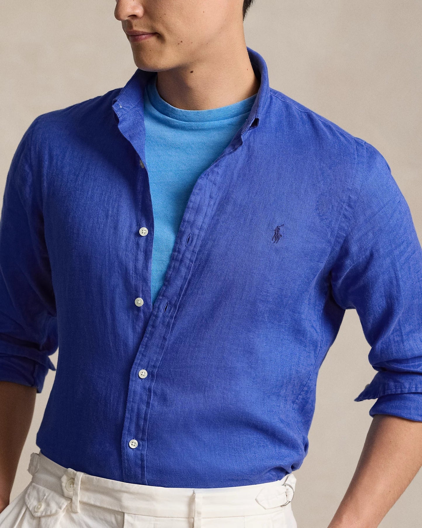 RL Royal Blue Linen Shirt